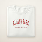 Albany Park Chicago Embroidered Crewneck — Red Thread