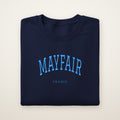 Mayfair Chicago Embroidered Crewneck — Sky Blue Thread