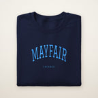 Mayfair Chicago Embroidered Crewneck — Sky Blue Thread