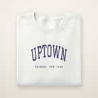 Uptown Chicago Embroidered Crewneck — Navy Thread