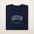 Lakeview Chicago Home 2026 Embroidered Crewneck — White Thread