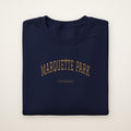 Marquette Park Chicago Embroidered Crewneck — Gold Thread