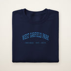 West Garfield Park Chicago Embroidered Crewneck — Sky Blue Thread