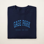 Gage Park Chicago Embroidered Crewneck — Sky Blue Thread
