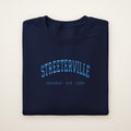 Streeterville Chicago Embroidered Crewneck — Sky Blue Thread