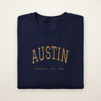 Austin Chicago Embroidered Crewneck — Gold Thread