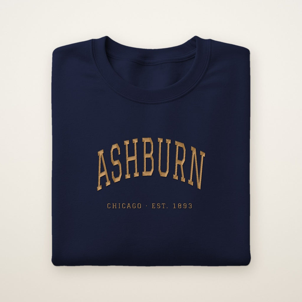 Ashburn Chicago Embroidered Crewneck — Gold Thread