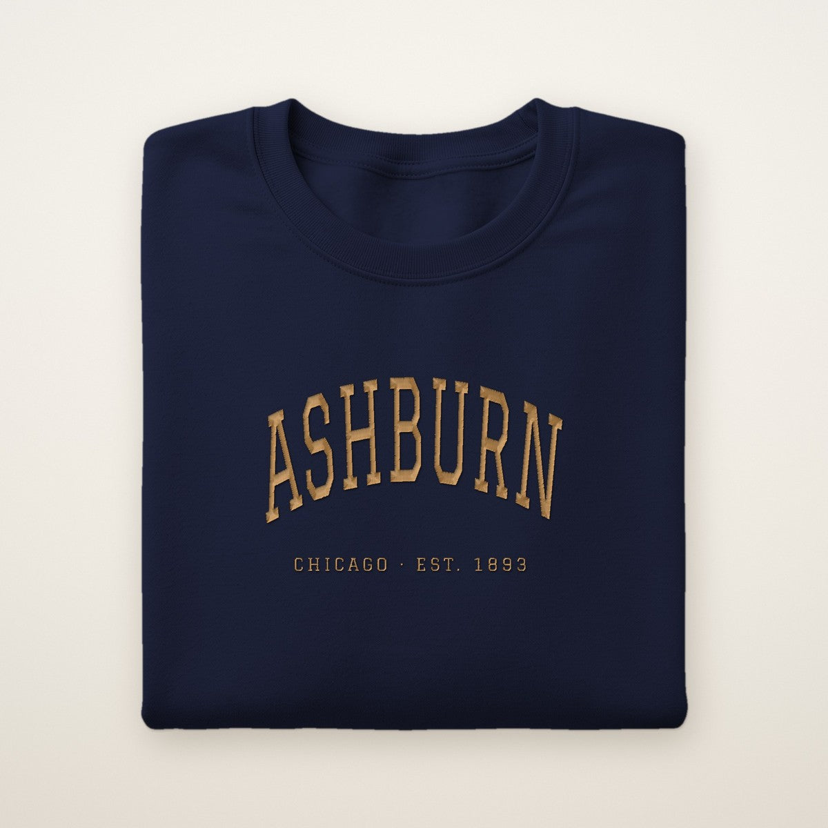 Ashburn Chicago Embroidered Crewneck — Gold Thread