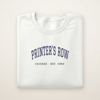 Printer's Row Chicago Embroidered Crewneck — Navy Thread