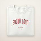 South Loop Chicago Embroidered Crewneck — Red Thread