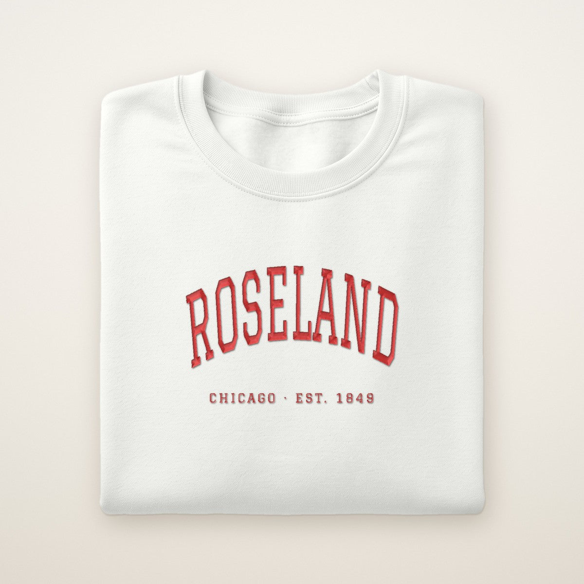 Roseland Chicago Embroidered Crewneck — Red Thread
