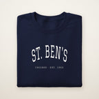 St. Ben's Chicago Embroidered Crewneck — White Thread