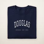 Douglas Chicago Embroidered Crewneck — White Thread