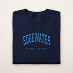 Edgewater Chicago Embroidered Crewneck — Sky Blue Thread
