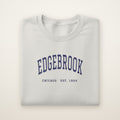 Edgebrook Chicago Embroidered Crewneck — Navy Thread on Ash