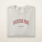 Sheridan Park Chicago Embroidered Crewneck — Red Thread on Ash
