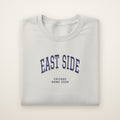 East Side Chicago Home 2026 Embroidered Crewneck — Navy Thread on Ash