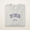 Tri-Taylor Chicago Home 2026 Embroidered Crewneck — Navy Thread on Ash