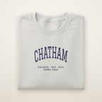 Chatham Chicago Home 2026 Embroidered Crewneck — Navy Thread on Ash