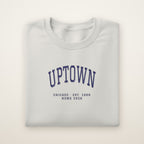 Uptown Chicago Home 2026 Embroidered Crewneck — Navy Thread on Ash