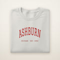 Ashburn Chicago Embroidered Crewneck — Red Thread on Ash