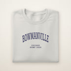 Bowmanville Chicago Home 2026 Embroidered Crewneck — Navy Thread on Ash