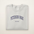 Peterson Park Chicago Embroidered Crewneck — Navy Thread on Ash