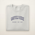 Garfield Ridge Chicago Embroidered Crewneck — Navy Thread on Ash