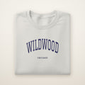 Wildwood Chicago Embroidered Crewneck — Navy Thread on Ash