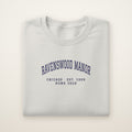 Ravenswood Manor Chicago Home 2026 Embroidered Crewneck — Navy Thread on Ash