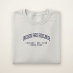 Jackson Park Highlands Chicago Home 2026 Embroidered Crewneck — Navy Thread on Ash