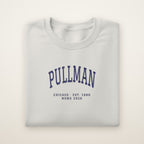 Pullman Chicago Home 2026 Embroidered Crewneck — Navy Thread on Ash