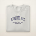Humboldt Park Chicago Home 2026 Embroidered Crewneck — Navy Thread on Ash