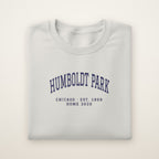 Humboldt Park Chicago Home 2026 Embroidered Crewneck — Navy Thread on Ash