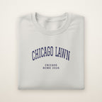 Chicago Lawn Chicago Home 2026 Embroidered Crewneck — Navy Thread on Ash