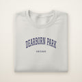 Dearborn Park Chicago Embroidered Crewneck — Navy Thread on Ash