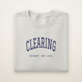 Clearing Chicago Embroidered Crewneck — Navy Thread on Ash