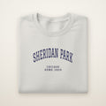 Sheridan Park Chicago Home 2026 Embroidered Crewneck — Navy Thread on Ash
