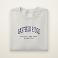 Garfield Ridge Chicago Home 2026 Embroidered Crewneck — Navy Thread on Ash