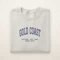 Gold Coast Chicago Home 2026 Embroidered Crewneck — Navy Thread on Ash