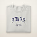 Buena Park Chicago Home 2026 Embroidered Crewneck — Navy Thread on Ash