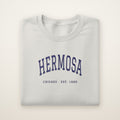 Hermosa Chicago Embroidered Crewneck — Navy Thread on Ash
