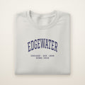 Edgewater Chicago Home 2026 Embroidered Crewneck — Navy Thread on Ash
