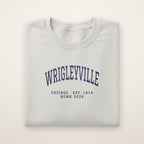 Wrigleyville Chicago Home 2026 Embroidered Crewneck — Navy Thread on Ash