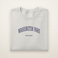 Washington Park Chicago Embroidered Crewneck — Navy Thread on Ash