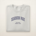 Dearborn Park Chicago Home 2026 Embroidered Crewneck — Navy Thread on Ash