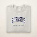 Burnside Chicago Embroidered Crewneck — Navy Thread on Ash