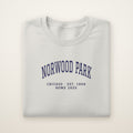 Norwood Park Chicago Home 2026 Embroidered Crewneck — Navy Thread on Ash