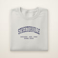 Streeterville Chicago Home 2026 Embroidered Crewneck — Navy Thread on Ash