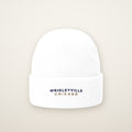 Wrigleyville Chicago Embroidered Cuffed Beanie — Navy Thread